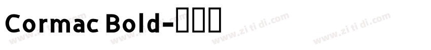 Cormac Bold字体转换